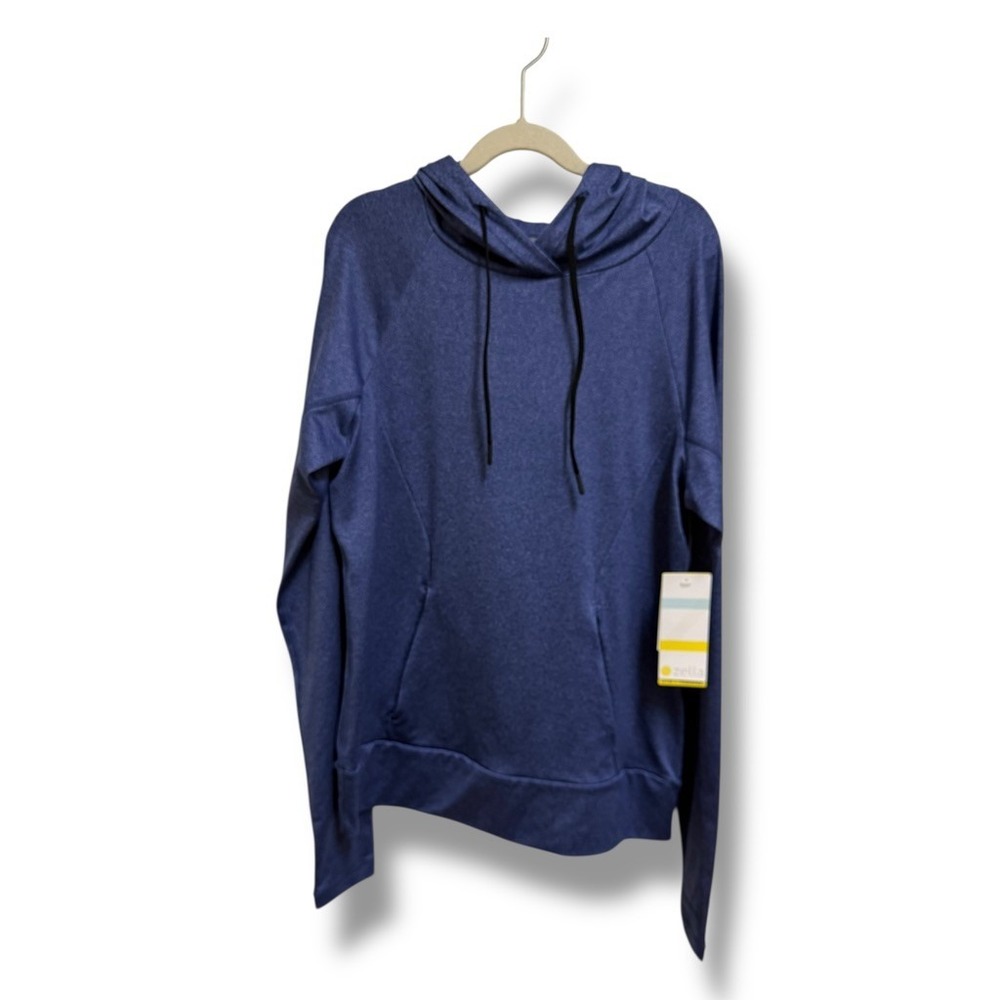 Zella Hoodie Womens S Blue Depths Heather Recycled Performanceβ Sweatshirt NWT